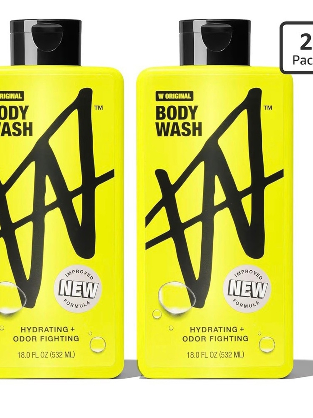 Original Retro Brand Bright Yellow Body Wash - 2 Pack.